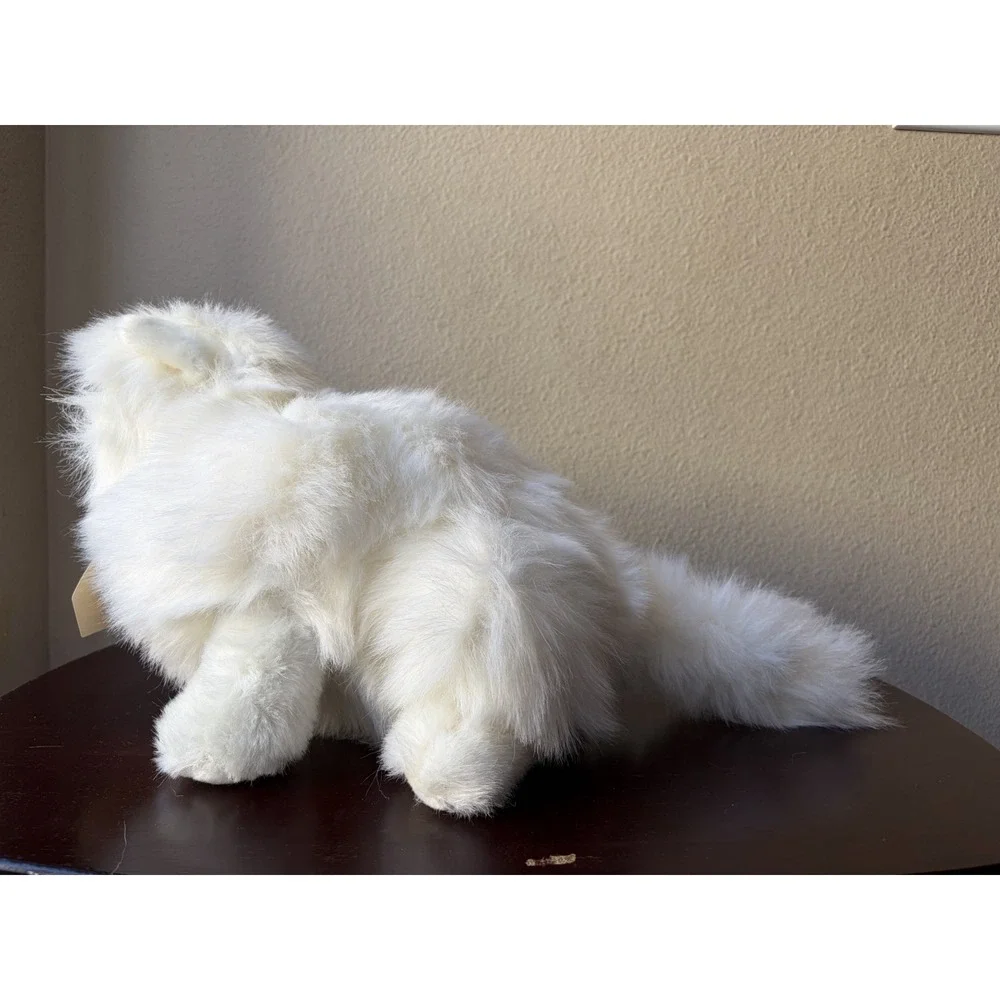 Vintage 1988 Prrrt Inc Purring Persian Cat Plush White 80s Deadstock Working NWT